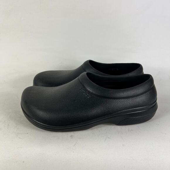 Crocs On The Clock Work Women's 10 Black Slip Resistant Round Toe Comfort Shoes - Picture 5 of 10